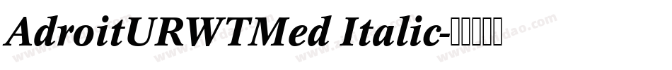 AdroitURWTMed Italic字体转换